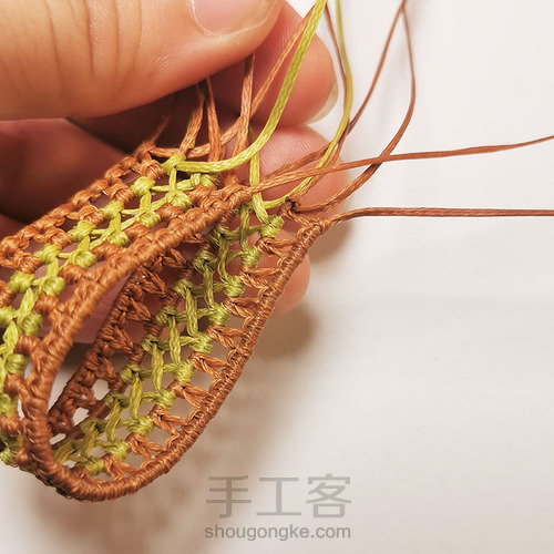 macrame包石头拼色法 第13步