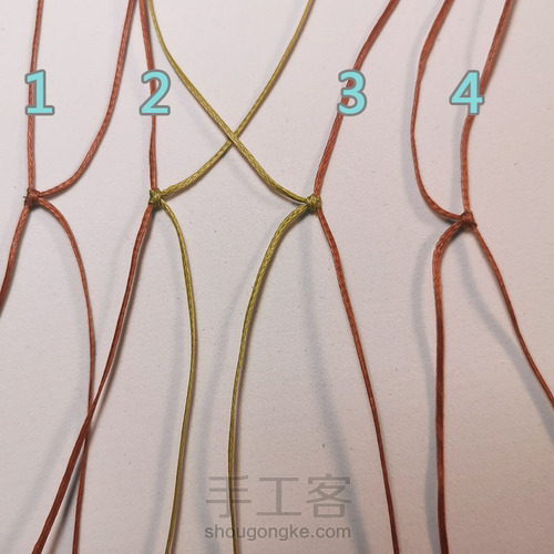 macrame包石头拼色法 第3步