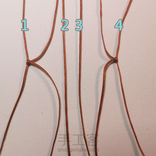 macrame包石头拼色法 第2步