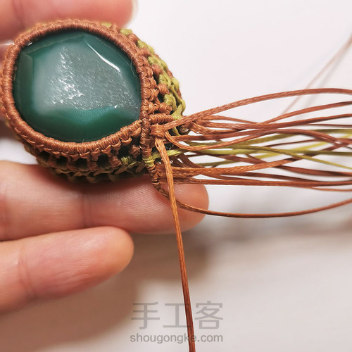 macrame包石头拼色法 第25步