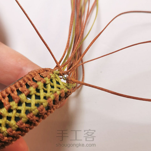 macrame包石头拼色法 第23步