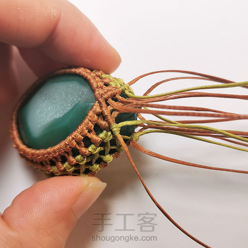 macrame包石头拼色法 第21步