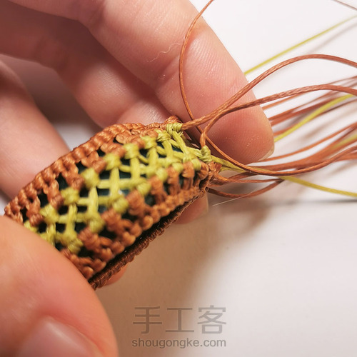 macrame包石头拼色法 第22步