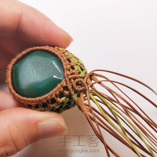 macrame包石头拼色法 第26步