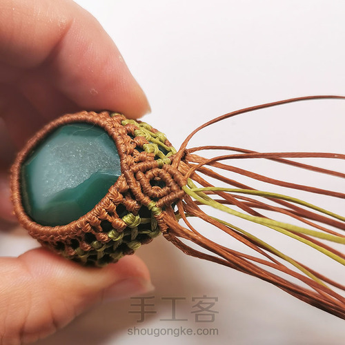 macrame包石头拼色法 第27步