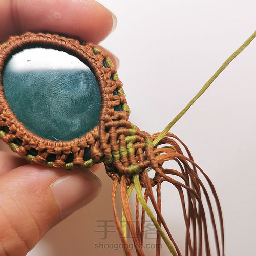 macrame包石头拼色法 第34步