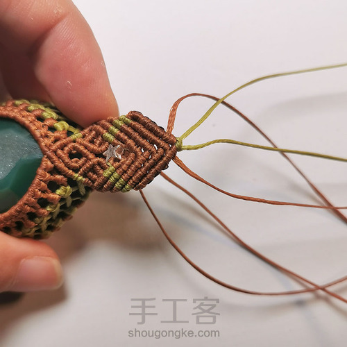 macrame包石头拼色法 第39步