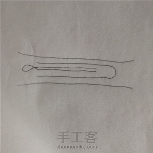 排线镯子教程。双耳吊坠配套镯子 第2步