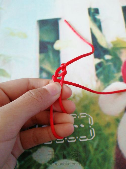 中国风绳编手链 第3步