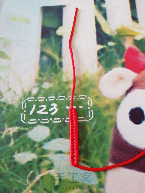 中国风绳编手链 第6步