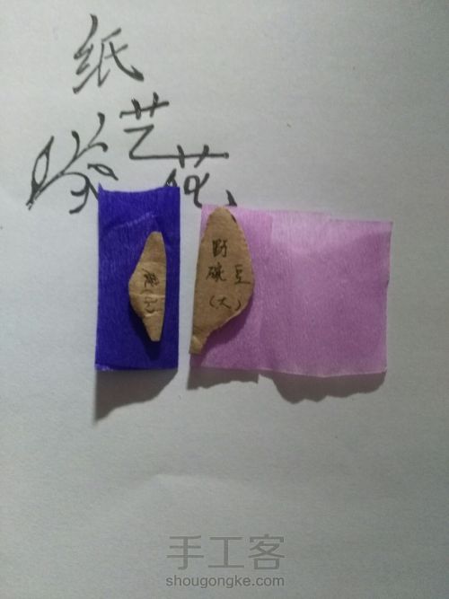 皱纹纸制作豌豆花教程 第2步