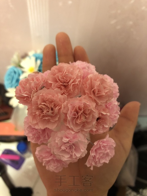 皱纹纸八重樱，冬季里的一抹浪漫🌸 第11步