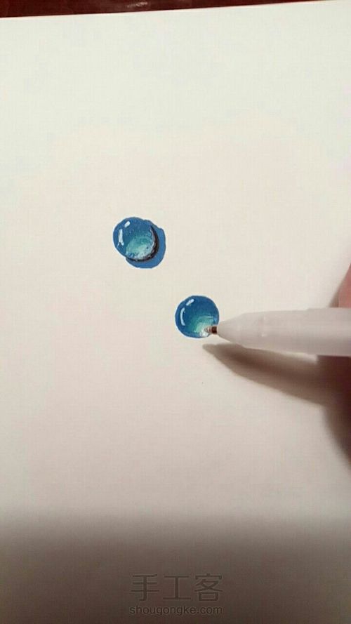 可爱水珠（马克笔教程） 第6步