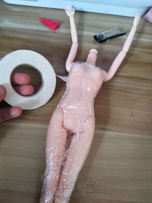 芭比鱼,尾裙纸样,打版教程 第2步