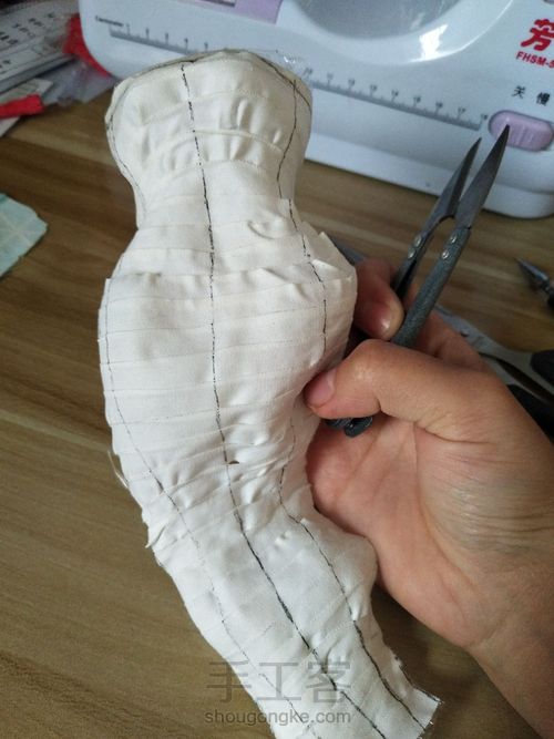 芭比鱼,尾裙纸样,打版教程 第7步