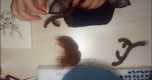 圣诞鹿🦌羊毛口金包 第11步