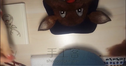 圣诞鹿🦌羊毛口金包 第10步