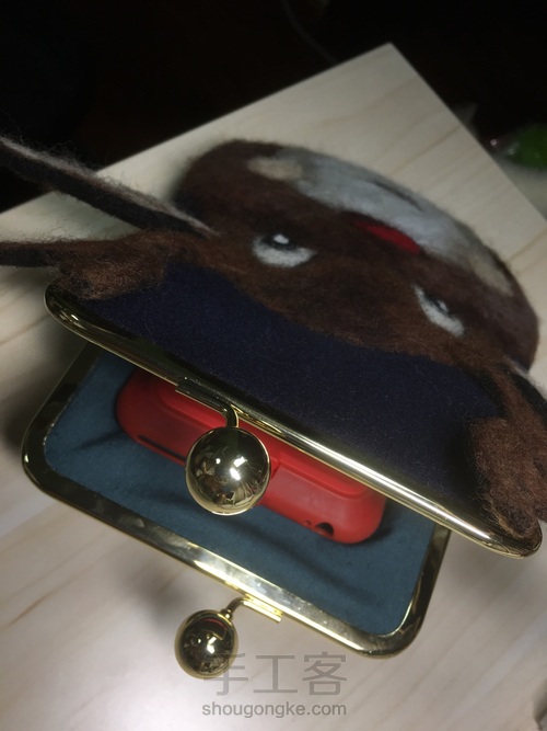 圣诞鹿🦌羊毛口金包 第22步