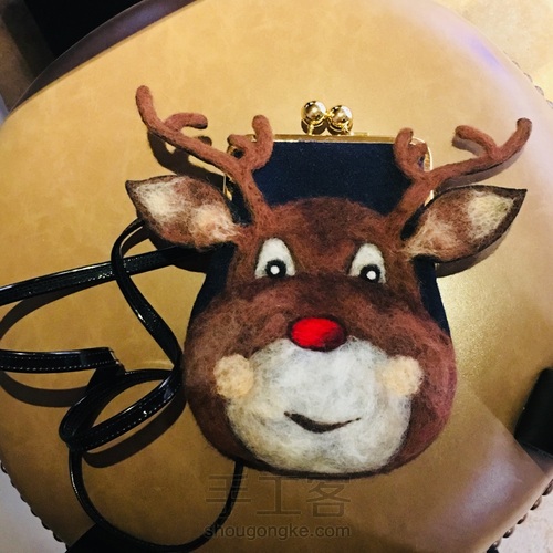 圣诞鹿🦌羊毛口金包 第25步