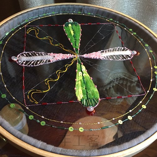 法绣欧根纱作品 第16步