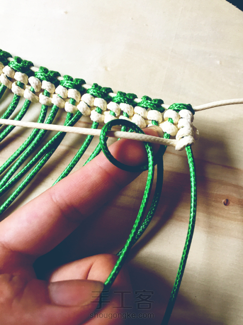 【Macrame】编织——手编一棵小树 第6步