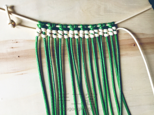 【Macrame】编织——手编一棵小树 第4步