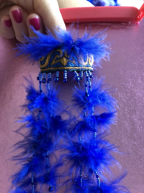 娃衣古装「还珠格格香妃头饰」 第11步