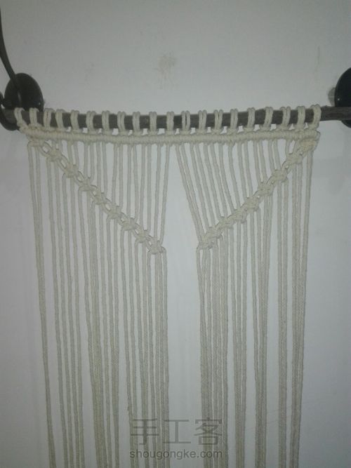棉绳挂毯花盆 第1步