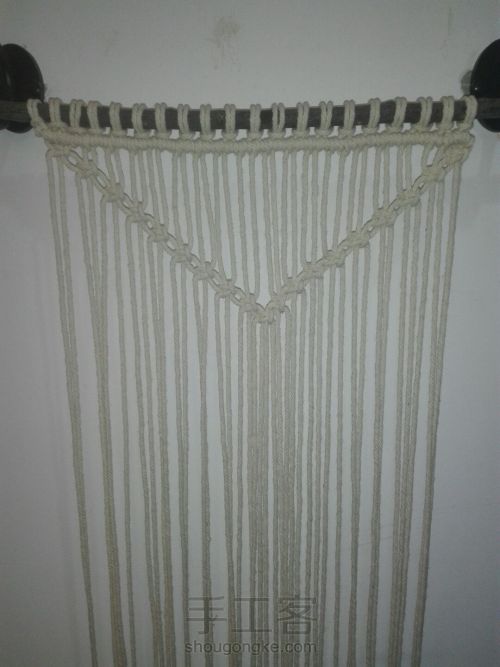 棉绳挂毯花盆 第2步