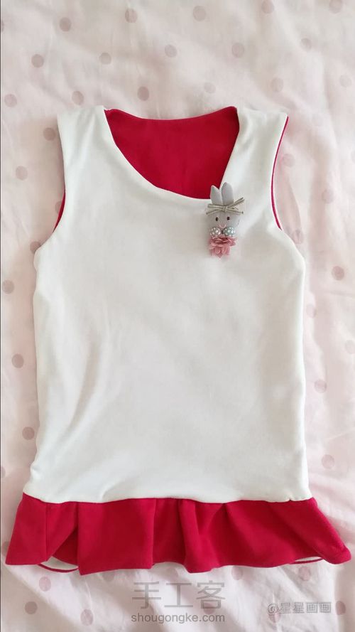 新年做新衣，女娃民族风小裙裙 第2步