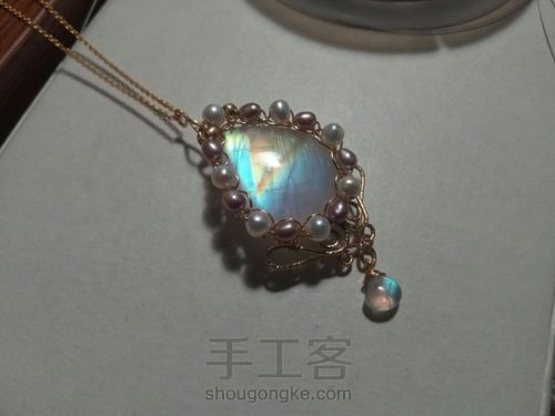 异域风格的手工绕线吊坠 第11步