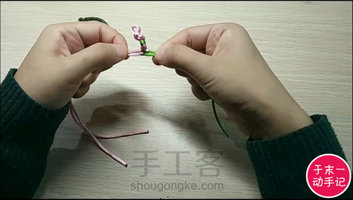 立体四股辫的编法和技巧【于末一动手记-006记】 第7步