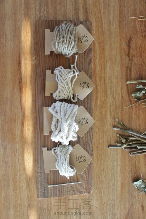 干花编织挂件/摆件 第2步