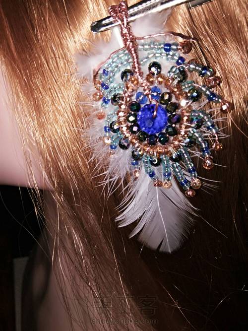 闪钻孔雀绕线 第6步