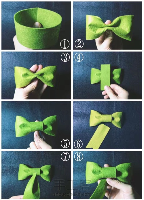 不织布圣诞花环 第5步