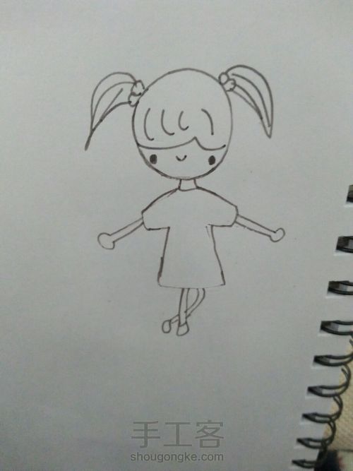 教你用小孩儿的思维画画，（萌萌的小人） 第13步