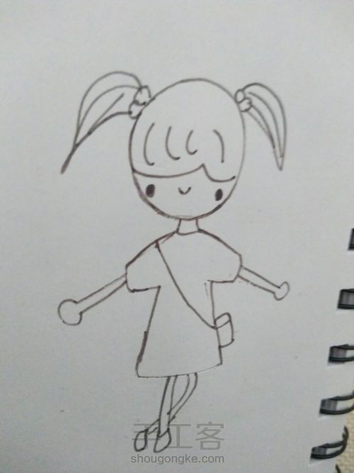 教你用小孩儿的思维画画，（萌萌的小人） 第14步