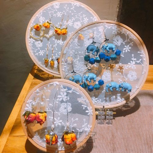 独一无二的干花耳环 第10步