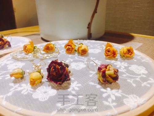 独一无二的干花耳环 第7步