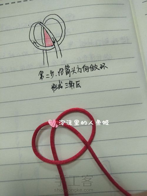 花朵项绳 第3步