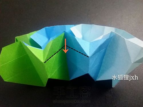 无限翻玩具组合折纸烟花（超详细）水狐狸jxh教程 第35步