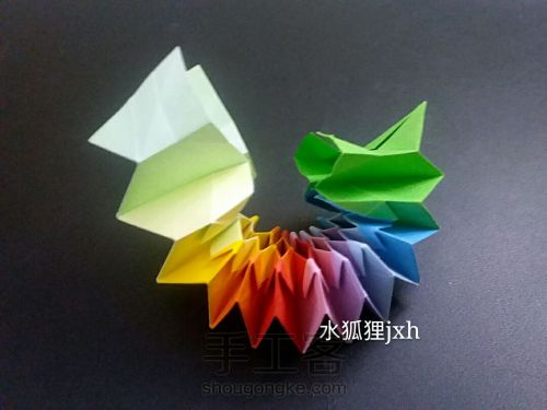 无限翻玩具组合折纸烟花（超详细）水狐狸jxh教程 第38步