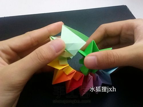 无限翻玩具组合折纸烟花（超详细）水狐狸jxh教程 第39步