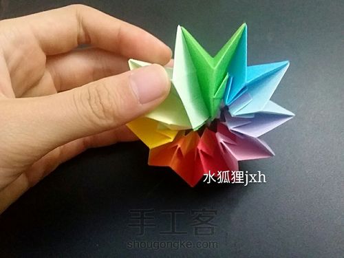 无限翻玩具组合折纸烟花（超详细）水狐狸jxh教程 第41步