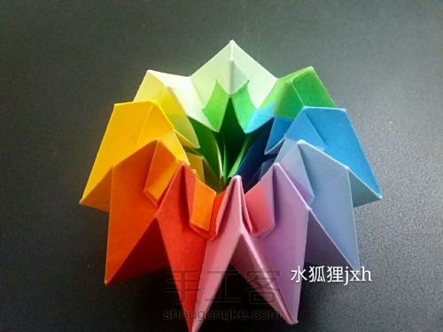 无限翻玩具组合折纸烟花（超详细）水狐狸jxh教程 第43步