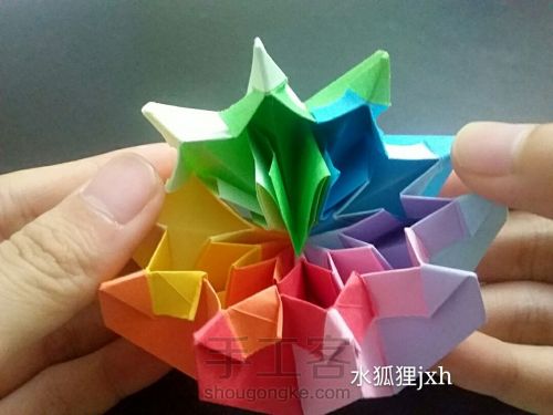 无限翻玩具组合折纸烟花（超详细）水狐狸jxh教程 第44步