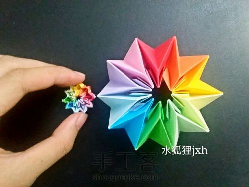 无限翻玩具组合折纸烟花（超详细）水狐狸jxh教程 第49步