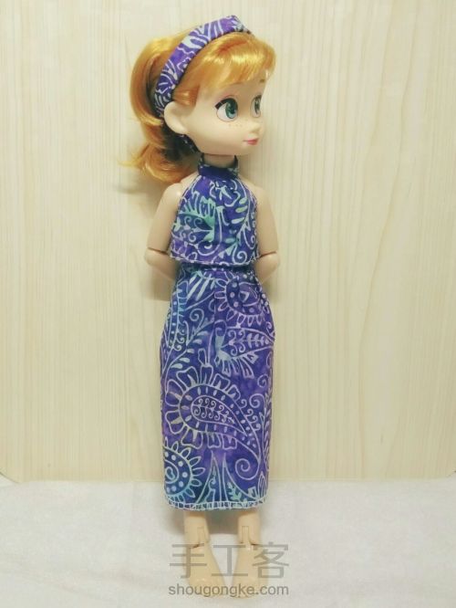 挂脖小背心(模特:沙龙娃娃) 第1步