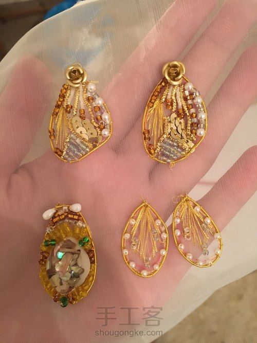 手残党的第二个法式钉珠昆虫 第8步