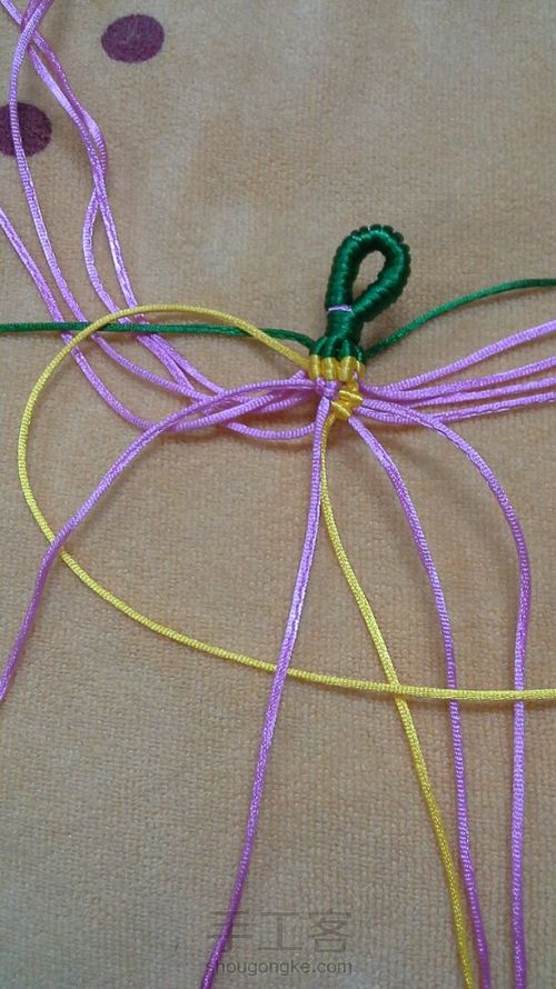 青花瓷柱钥匙链 第15步